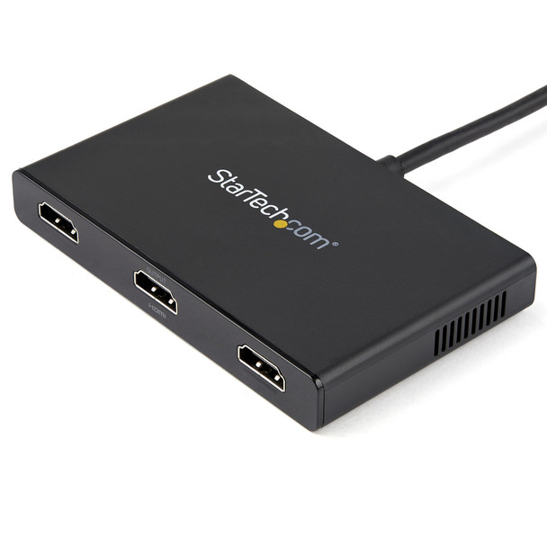 StarTech.com 3-Port Multi Monitor Adapter - Mini DisplayPort to HDMI MST Hub - Triple 1080p or Dual 4K 30Hz - Video Splitter for Extended Desktop Mode on Windows Only - mDP 1.2 to 3x HDMI MSTMDP123HD