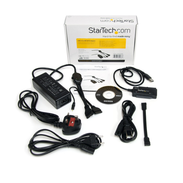 StarTech.com USB 2.0 to SATA/IDE Combo Adapter for 2.5/3.5" SSD/HDD USB2SATAIDE