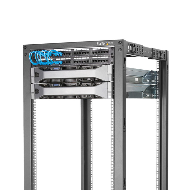 StarTech.com 15U 19" Open Frame Server Rack - 4 Post Adjustable Depth 23-41" Mobile - Free Standing Rolling Network/Computer Equipment Data Rack - Dell PowerEdge HP ProLiant ThinkServer (4POSTRACK15U) 4POSTRACK15U