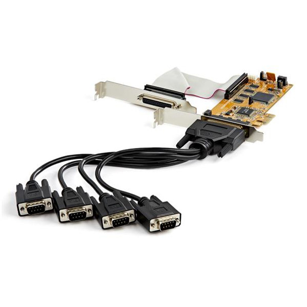 StarTech.com 8-Port PCI Express RS232 Serial Adapter Card - PCIe RS232 Serial Card - 16C1050 UART - Low Profile Serial DB9 Controller/Expansion Card - 15kV ESD Protection - Windows/Linux PEX8S1050LP