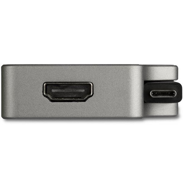 StarTech.com USB C Multiport Video Adapter - 4K 60Hz UHD Portable 5-in-1 USB Type C to HDMI 2.0, Mini DisplayPort, VGA or DVI (1080p) - 95W PD Passthrough - Cable Management - Aluminum CDPVDHMDPDP