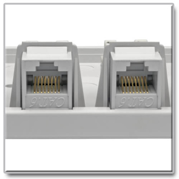 Tripp Lite Pre-Configured Unshielded Cat6 4-Port Surface-Mount Box, 110 IDC, RJ45, White N236-004-WH