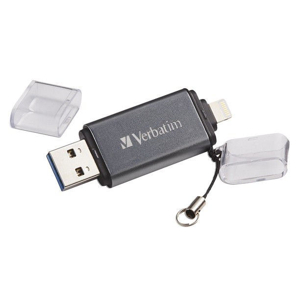 Verbatim iStore 'n' Go USB flash drive 64 GB USB Type-A / Lightning 3.2 Gen 1 (3.1 Gen 1) Grey 49301