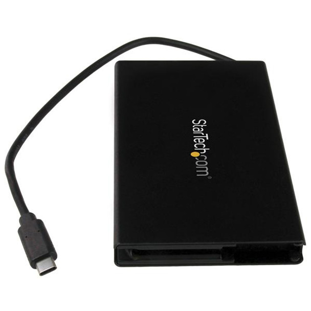 StarTech.com USB 3.1 (10Gbps) 2.5" SATA SSD/HDD Enclosure with Integrated USB-C Cable S251BU31C3CB