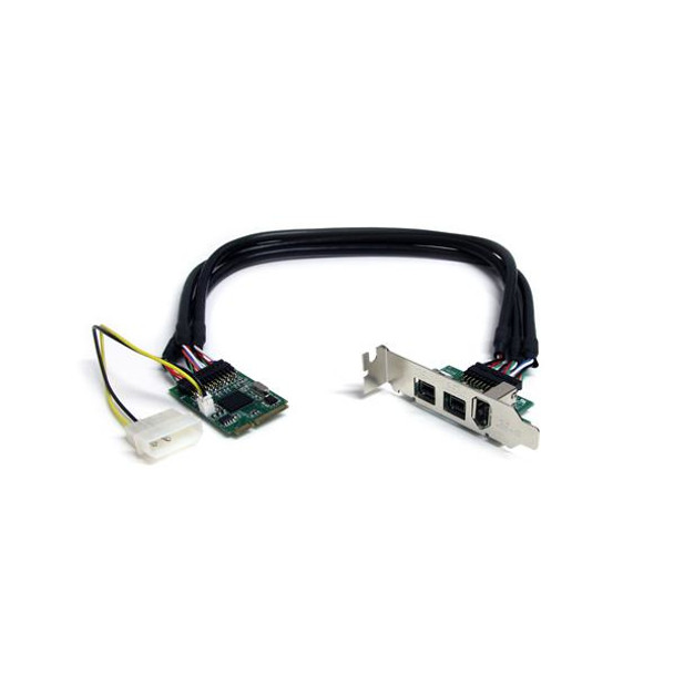 StarTech.com 3 Port 2b 1a 1394 Mini PCI Express FireWire Card Adapter MPEX1394B3