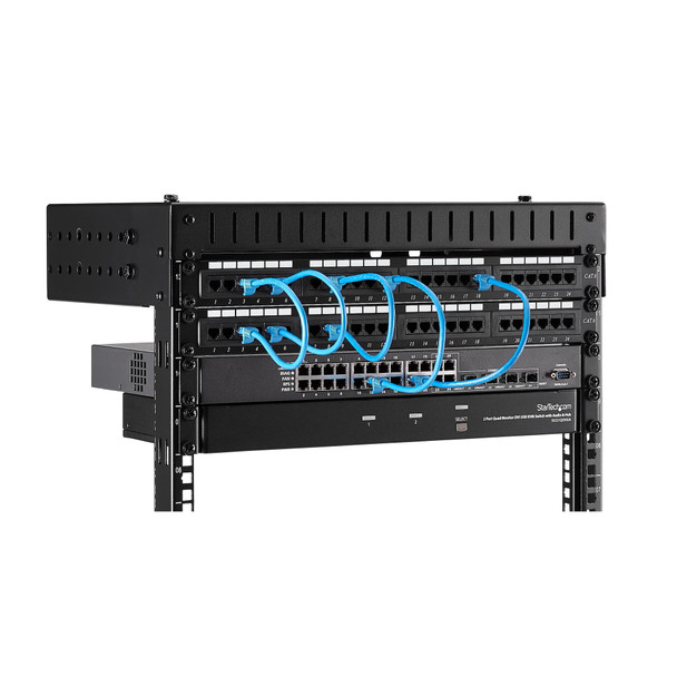 Startech.Com 8U 19" Wall Mount Network Rack - Adjustable Depth 12-20" 2 Post Open Frame Server Room Rack For Av/Data/ It Communication/Computer Equipment/Switch W/Cage Nuts & Screws Rk812Walloa