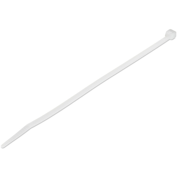 StarTech.com 100 Pack 8" Cable Ties - White Large Nylon/Plastic Zip Tie - Adjustable Electrical/Network Cable Wraps/-40 to +85C Temp/94V-2 Fire & UL Rated TAA CBMZT8N
