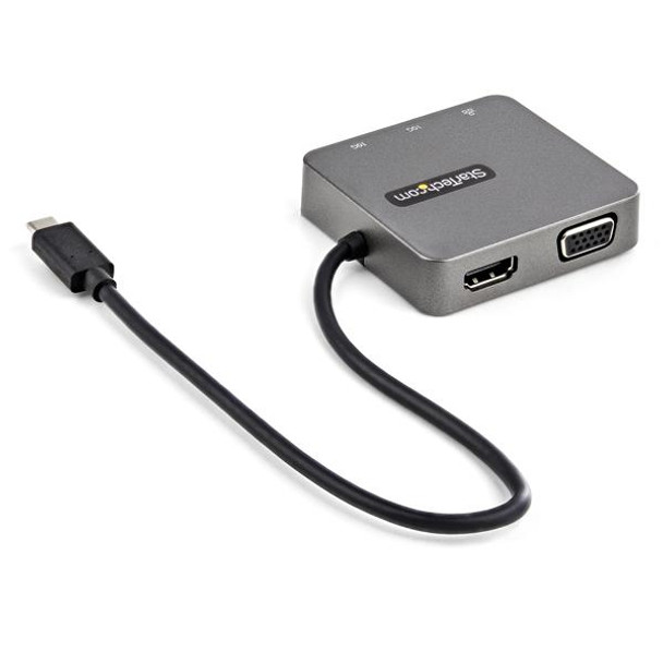 StarTech.com USB-C Multiport Adapter - USB 3.1 Gen 2 Type-C Mini Dock - USB-C to 4K HDMI or 1080p VGA Video - 10Gbps USB-A USB-C, GbE - Portable Travel Laptop Dock - Works w/Thunderbolt 3 DKT31CHVL