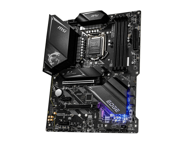 MSI MPG Z490 GAMING EDGE WIFI Motherboard 'ATX, LGA1200, DDR4, LAN, 802.11ax WiFi 6 + Bluetooth 5.1, USB 3.2, Lightning USB, Type C, M.2, RGB, DisplayPort, HDMI, Gen 4 Ready, 10th Gen Intel Core' Z490EDGEWIFI