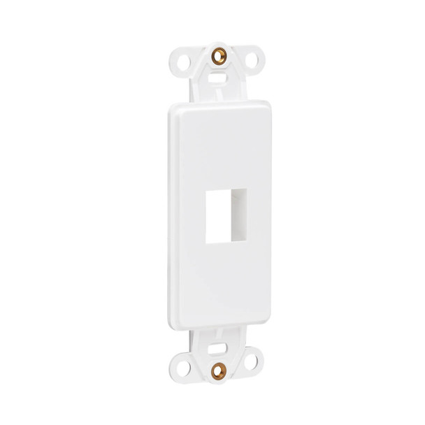 Tripp Lite Center Plate Insert, Decora Style - Vertical, 1 Port - Faceplate - wall mountable - white - 1 port N042D-001V-WH