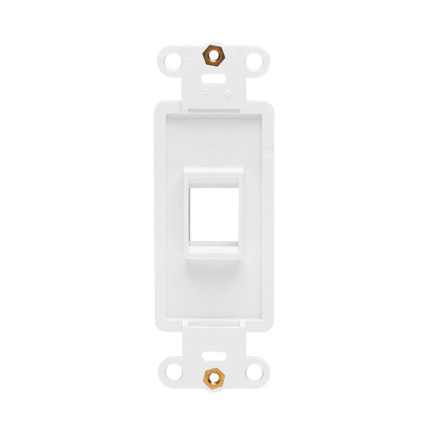 Tripp Lite Center Plate Insert, Decora Style - Vertical, 1 Port - Faceplate - wall mountable - white - 1 port N042D-001V-WH