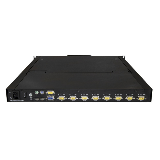 StarTech.com 8 Port Rackmount KVM Console w/ 6ft Cables - Integrated KVM Switch w/ 19" LCD Monitor - Fully Featured 1U LCD KVM Drawer- OSD KVM - Durable 50,000 MTBF - USB + VGA Support RKCONS1908K