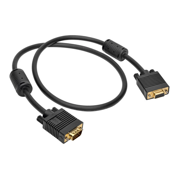 Tripp Lite VGA Coax High-Resolution Monitor Extension Cable with RGB Coax (HD15 M/F), 0.91 m P500-003