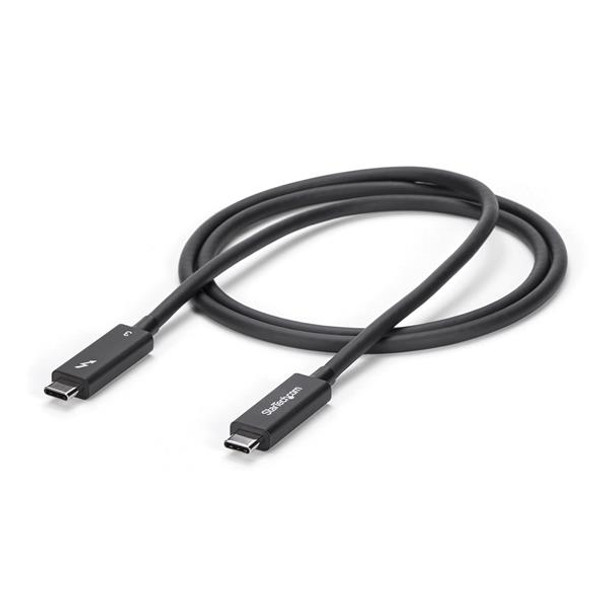 StarTech.com 3 ft. (1 m) Thunderbolt 3 Cable with 100W Power Delivery - 40Gbps TBLT3MM1MA