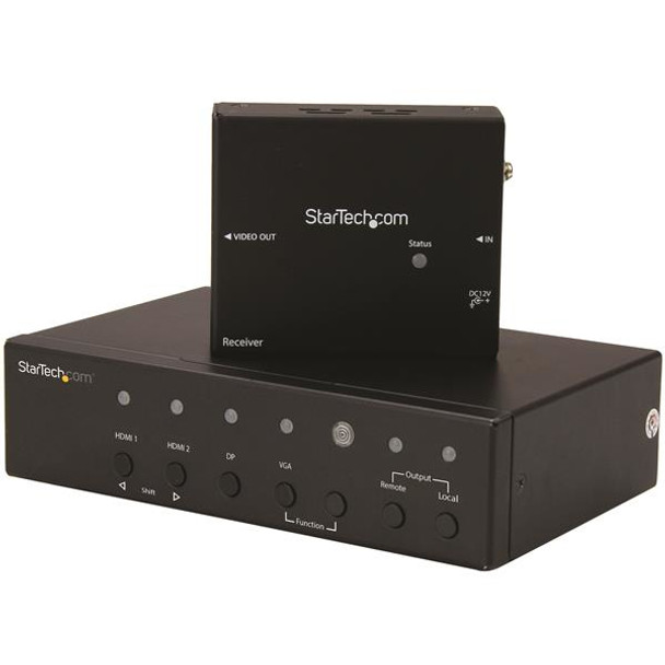 Startech.Com Multi-Input Hdbaset Extender With Built-In Switch - Displayport, Vga And Hdmi Over Cat5E Or Cat6 - Up To 4K Stdhvhdbt