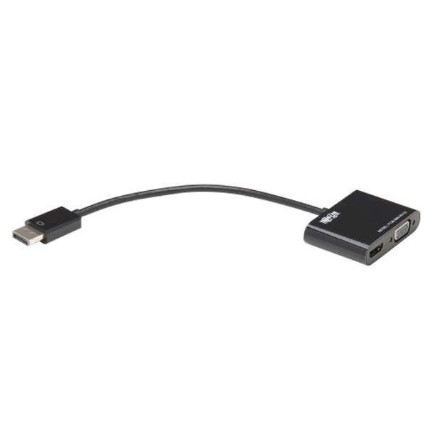 Tripp Lite DisplayPort 1.2 to VGA/HDMI All-in-One Converter Adapter, 4K x 2K HDMI @ 24/30Hz P136-06N-HV-V2