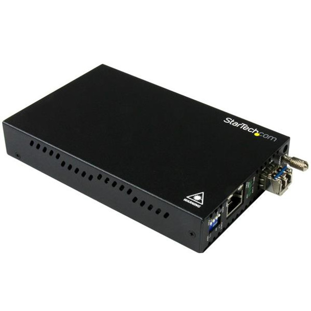 StarTech.com Gigabit Ethernet Copper-to-Fiber Media Converter - SM LC - 10 km ET91000SM10