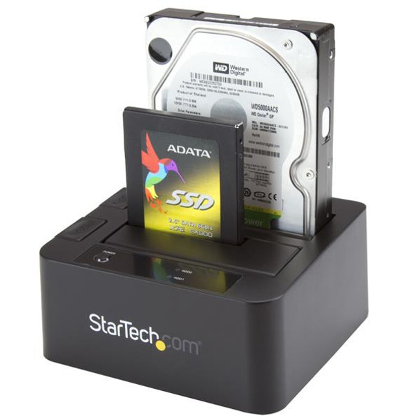 StarTech.com USB 3.0 / eSATA Dual Hard Drive Docking Station with UASP for 2.5/3.5in SATA SSD / HDD – SATA 6 Gbps SDOCK2U33EB