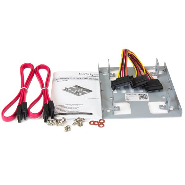 Startech.Com Dual 2.5" To 3.5" Hdd Bracket For Sata Hard Drives - 2 Drive 2.5" To 3.5" Bracket For Mounting Bay Bracket25X2