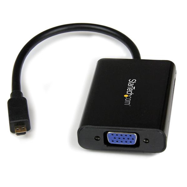 StarTech.com Micro HDMI to VGA Adapter Converter with Audio for Smartphones / Ultrabooks / Tablets - 1920x1080 MCHD2VGAA2