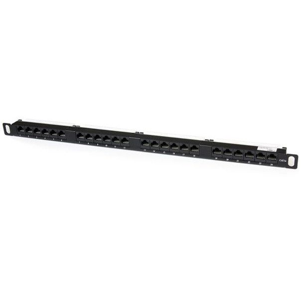 StarTech.com 24 Port 0.5U Cat5e Patch Panel - RJ45 Ethernet Rackmount Cat 5e 110 Patch Panel PANELHU24