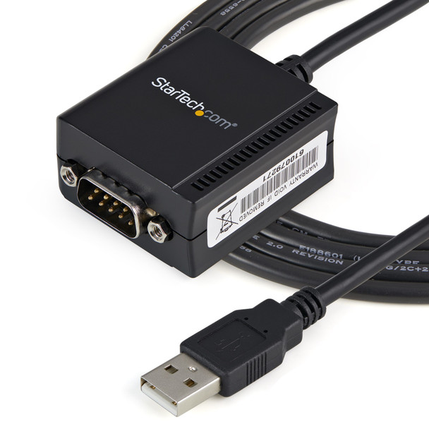 Startech.Com 1 Port Ftdi Usb To Serial Rs232 Adapter Cable With Com Retention Icusb2321F