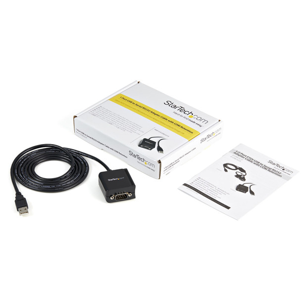 Startech.Com 1 Port Ftdi Usb To Serial Rs232 Adapter Cable With Com Retention Icusb2321F