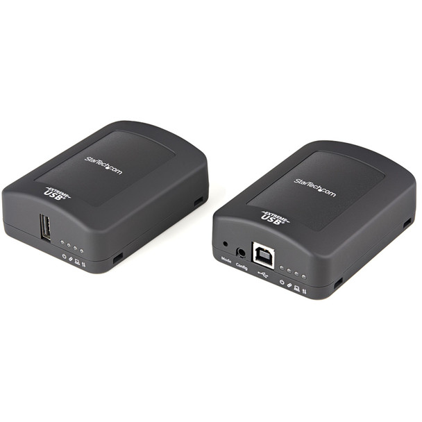 StarTech.com USB 2.0 Extender over Cat5e/Cat6 Cable (RJ45) - Locally or Remotely Powered Industrial Metal USB Extender Adapter Kit w/ ESD Protection - 330ft/100m - 480 Mbps USB2001EXT2PNA