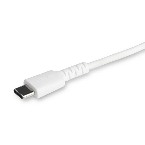 StarTech.com 1m USB C to Lightning Cable - Durable White USB Type C to Lightning Connector Fast Charge & Sync Charging Cord, Rugged w/Aramid Fiber Apple MFI Certified iPhone 11 iPad Air RUSBCLTMM1MW