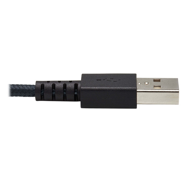 Tripp Lite Heavy-Duty USB-A to USB-C Cable - M/M, USB 2.0, UHMWPE and Aramid Fibers, Grey, 3.05 m U038-010-GY-MAX