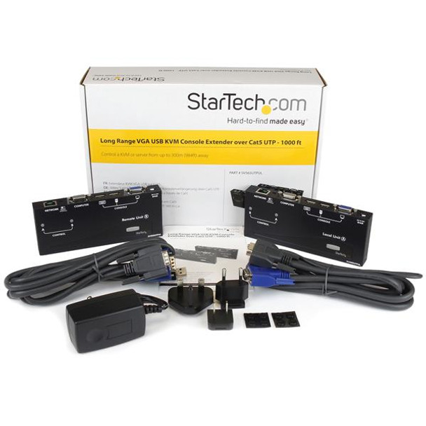 StarTech.com Long Range USB VGA KVM Console Extender over Cat5 UTP - 1000 ft SV565UTPUL