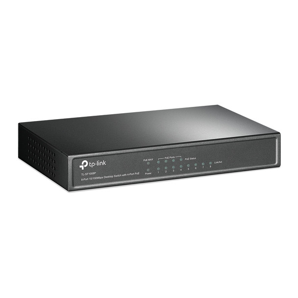 TP-LINK 8-Port 10/100Mbps Desktop PoE Switch with 4-Port TL-SF1008P