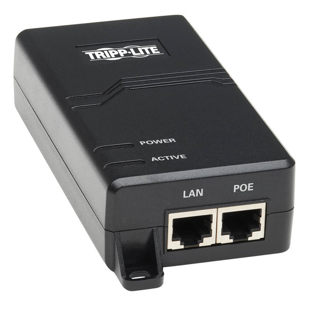 Tripp Lite Gigabit PoE+ Midspan Active Injector - IEEE 802.3at/802.3af, 30W, 1 Port NPOE-30W-1G