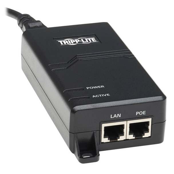 Tripp Lite Gigabit PoE+ Midspan Active Injector - IEEE 802.3at/802.3af, 30W, 1 Port NPOE-30W-1G
