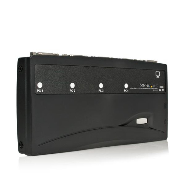 StarTech.com 4 Port Black PS/2 KVM Switch Kit with Cables SV411K