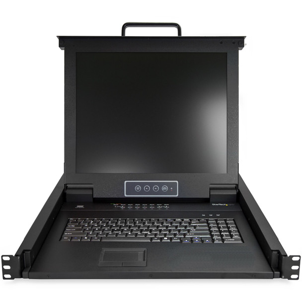 StarTech.com 16 Port Rackmount KVM Console w/ 6ft Cables - Integrated KVM Switch w/ 17" LCD Monitor - Fully Featured 1U LCD KVM Drawer- OSD KVM - Durable 50,000 MTBF - USB + VGA Support RKCONS1716K