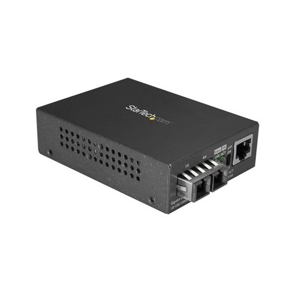 StarTech.com Multimode (MM) SC Fiber Media Converter for 10/100/1000 Network - 550m Range - Gigabit Ethernet - 850nm - Full Duplex MCMGBSCMM055