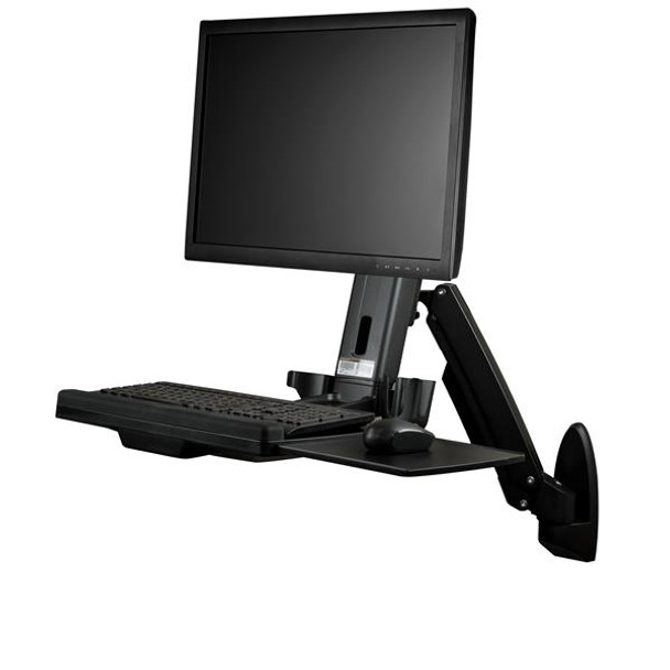 StarTech.com Wall-Mounted Sit-Stand Desk - Single Monitor WALLSTS1