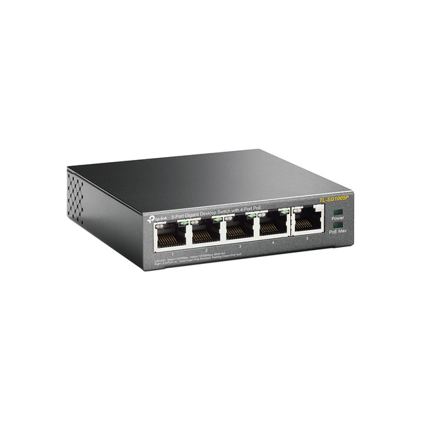TP-LINK 5-Port Gigabit Desktop PoE Switch with 4-Port TL-SG1005P