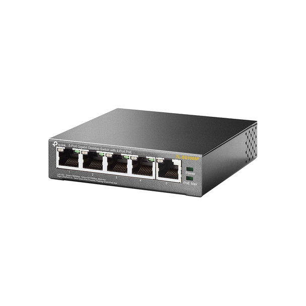 TP-LINK 5-Port Gigabit Desktop PoE Switch with 4-Port TL-SG1005P