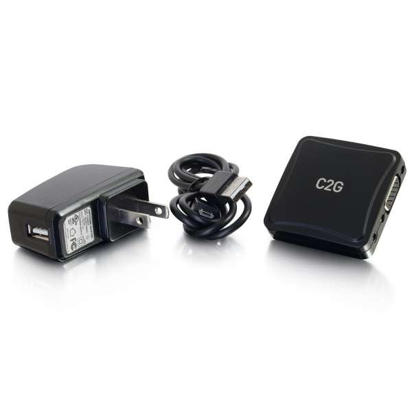 C2G 41410 video cable adapter VGA + 3.5mm HDMI + USB Micro-B Black 41410