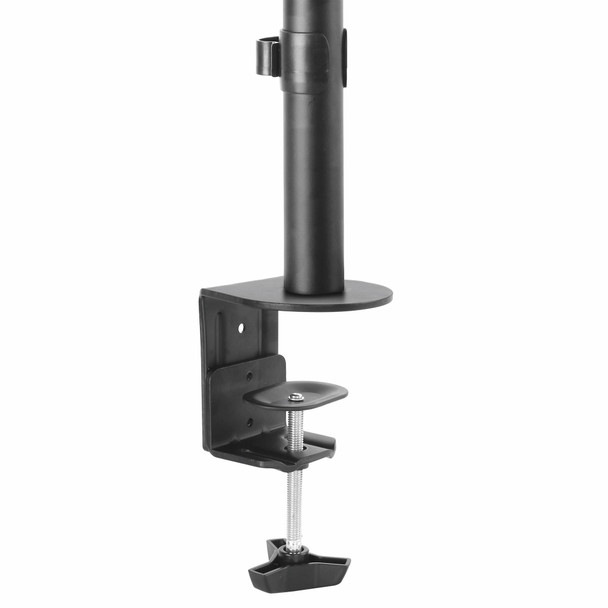 Startech.Com Single Monitor Desk Mount - Single Screen Heavy Duty Pole Mount For Up To 34Inch Vesa Compatible Displays - Ergonomic Height Adjustable Monitor Arm Mount - Desk Clamp/Grommet Armpivotv2
