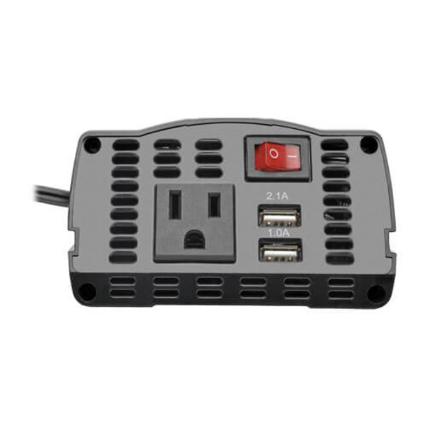 Tripp Lite 150W PowerVerter Ultra-Compact Car Inverter with AC Outlet and 2 USB Charging Ports PV150USB