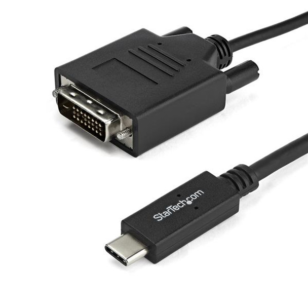 Startech.Com 6.6 Ft. (2M) Usb-C To Dvi Cable - 1920 X 1200 - Black Cdp2Dvimm2Mb