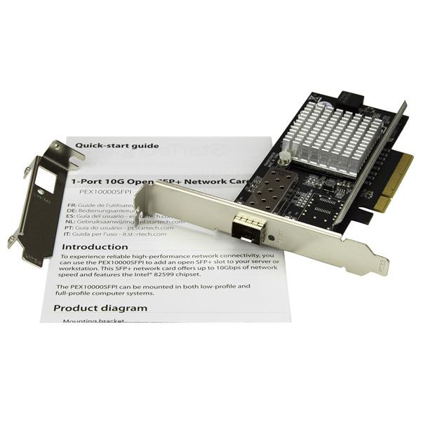 Startech.Com 1-Port 10G Open Sfp+ Network Card - Pcie - Intel Chip - Mm/Sm Pex10000Sfpi