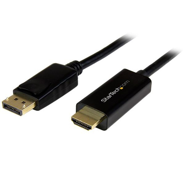 Startech.Com 10Ft (3M) Displayport To Hdmi Cable - 4K 30Hz - Displayport To Hdmi Adapter Cable - Dp 1.2 To Hdmi Monitor Cable Converter - Latching Dp Connector - Passive Dp To Hdmi Cord Dp2Hdmm3Mb