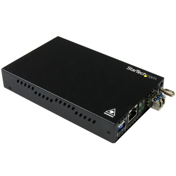 StarTech.com Gigabit Ethernet Copper-to-Fiber Media Converter - SM LC - 20 km ET91000SM20