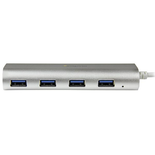 StarTech.com 4-Port Portable USB 3.0 Hub with Built-in Cable ST43004UA