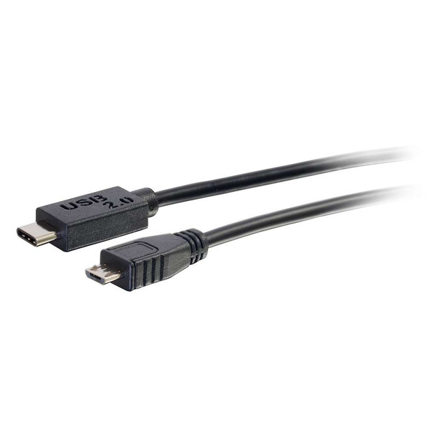 C2G 3ft, USB 2.0 Type C, Micro-USB B USB cable 0.9144 m USB C Black 28850