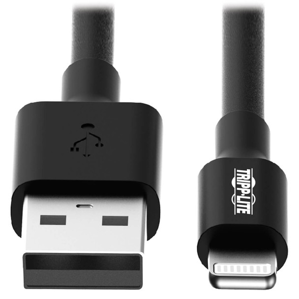 Tripp Lite USB Sync / Charge Cable with Lightning Connector iPhone iPod iPad - Black, 25.4 cm (10-in.) M100-10N-BK